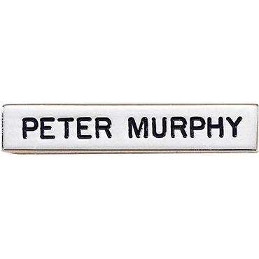 Polished Name Bar with Black Letters